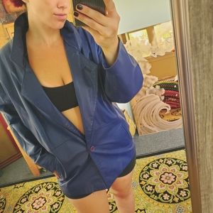 Vintage royal purple leather jacket size M